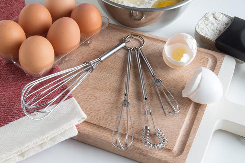 Fox Run Mini Whisks, Chrome Plated, Set of 4, Metallic, 8 x 2 x 1.75 inches...
