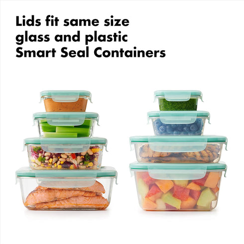 OXO Good Grips 4-Piece Smart Seal Leakproof Mini Glass AirtightContainer Set...