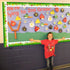 Spring Easter Bulletin Board Border, 2 Rolls Spring Green Grass Easter Egg Bunny Bulletin Board Border Trim for Spring Easter School Classroom Hol...