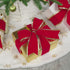 MEEDEE Red Velvet Ribbon 2.5 Inch Red Velvet Christmas Ribbon 10 Yards Red Velvet Wired Ribbon with Gold Greek Key Edge Ribbon Red Ribbon for Chri...