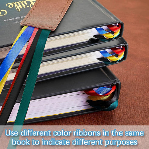 20 Pcs Bible Ribbon Bookmark Artificial Leather Christian Book Markers with 5 Colorful Ribbons for Books...