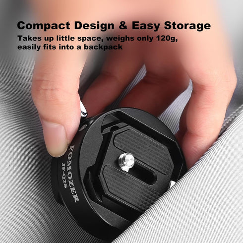 JF-Q2S Arca Type Camera Qucik Release Plate Kit, with Arca Swiss Peak Design Capture V3 Camera Clip?1/4" 3/8" Thread for Tripod Slider, Weighs 120...
