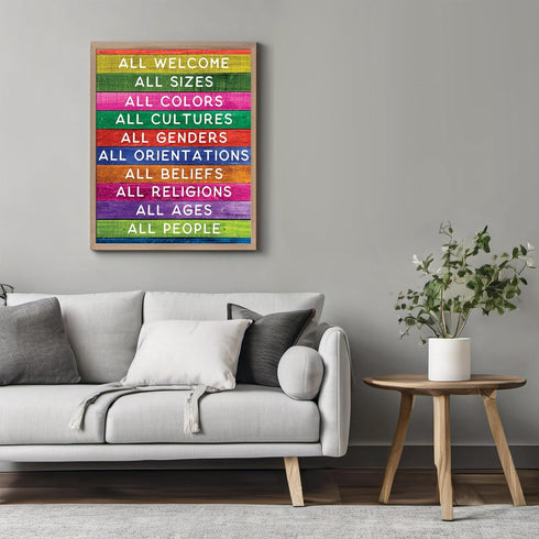 Posterizer 1 pcs-welcome poster for all-Gay & LGBTQ Art-Motivational & Inspirational Art-Gift for Gay, Bi, Lesbian-Gift for Teachers-School and cl...