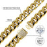 TOPGRILLZ Gold Bracelet Cuban Link Iced out 14K Gold Plated Hip Hop Miami Solid Cuban Link Bracelet for Men 10mm Diamond Clasp Gifts for Women...