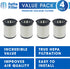 Fette Filter - FSV001 Hepa Filter Replacement Compatible with Fabuletta FSV001 FSV101 Girnoor G165 G160 Afoddon A300 Vacuum, Made of Premium Hepa ...