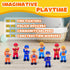 PlenPLAY 8 Piece Community Helpers Toys - People Figures for Kids: City Edition - Firefighters, Police Officers, Construction Workers, Community H...