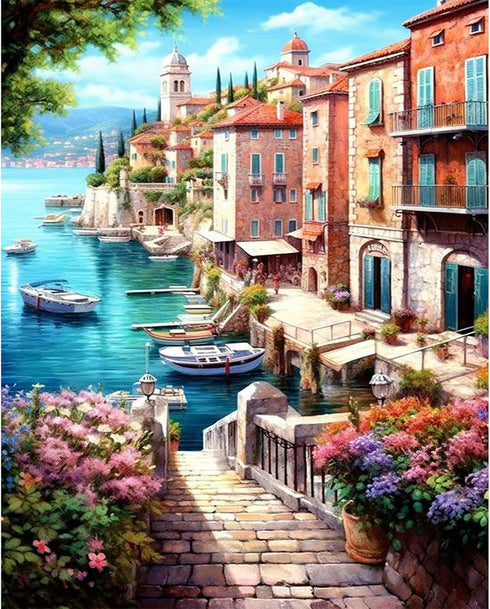 xackcme Landscape Paint by Numbers for Adults-Scenery Paint by Number on Canvas without Frame,DIY Oil Painting for Gift Home Wall Decor(16x20inch)...