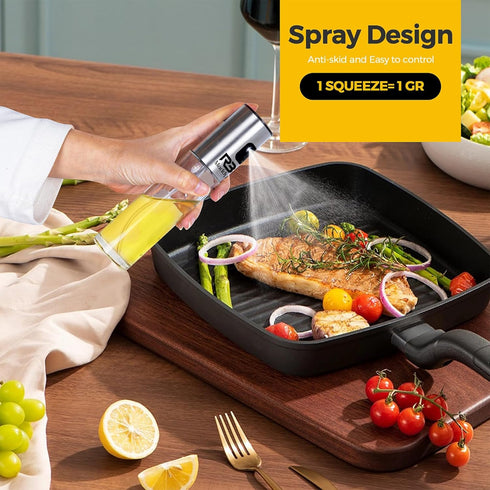 Oil Sprayer for Cooking 100ml, Olive Oil Sprayer Mister Portable Glass Cooking oil sprayer, Oil Mister for Air Fryer, Oil bottle Sprayer for Kitch...