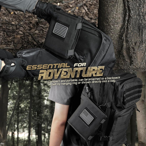 Tactical Map Case Military Map Pouch Holder Army Map Protector Foldable Map Storage Bag Multifunctional for Outdoors or Hiking - 13"x10" Clear Vie...