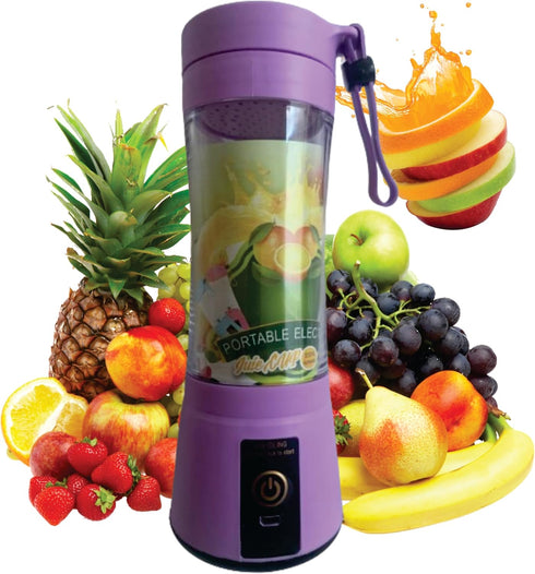 Mueller Austria 380ml USB Rechargeable Battery Blender for Shakes and Smoothies, with 22000 RPM Motor, 3 Stainless Steel Blades, BPA-Free, Pink...