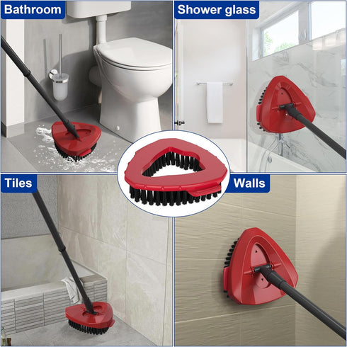 Spin Mop Replacement Head Scrub Brush for Ocedar EasyWring 1 Tank System, Triangle Scrubber Mop Head Shower Floor Scrubber Hard Bristle Cleaning B...
