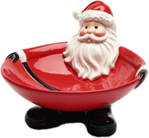 Ceramic Santa Candy Bowl, 3-5/8-Inch,8 ounces,Red...