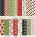 Pattern Paper Pack - Merry and Bright - Scrapbook Premium Specialty Paper Single-Sided 12"x12" Collection Includes 16 Sheets - by Miss Kate Cuttab...