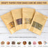 Reusable Food Storage Bags, Resealable Bags for Food, 50 PCS 5.9"×8.7" Kraft Paper Bags with Window,Stand Up Pouches, Brown Paper Bags for Food Pa...