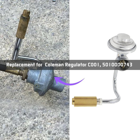 MCAMPAS 1lb Gas Regulator For Coleman Roadtrip Grill Regulator,Compatible with Coleman Regulator Assembly C001, 5010000743. 9942A5251...