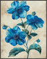Posterizer 1 pcs-vibrant blue pretty flowers for chic decor-Floral & Botanical Art-Abstract & Modern Art-Decor for Home & Office- UNFRAMED Wall Ar...