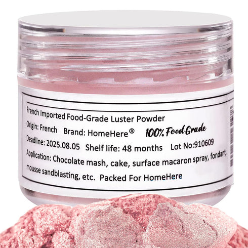 HomeHere Edible Luster Dust Food-Grade Glimmer Powder Glitter for Cake Decorating 7g, Edible Sprinkle Glitter for Cocktails Drinks Baking Candy De...