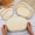 Yayatty 5 PCS Wooden Crochet Bag Bottom, Oval and Circle Wooden Basket Bottom Wooden Base Shaper Blank Crochet Base for DIY Basket Craft Weaving M...