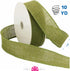 Morex Natural Burlap Wired Ribbon for Decorations, Holidays, Parties, Home and Outdoor Decor, 1.5" x 10 Yd, Moss...