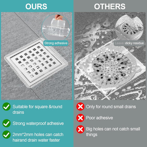 60Pcs-Disposable Shower Drain Hair Catcher&bathtub drain stopper&Shower Hair Drain Catcher,Kitchen Sink Drain Strainer&Bathtub Hair Catcher for Si...