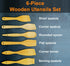 6 Wooden Spoons for Cooking – Made in Ukraine 100% Natural Healthy Nonstick Wooden Spatula Spoons - Premium Solid Wood Cooking Utensils Set - Stro...