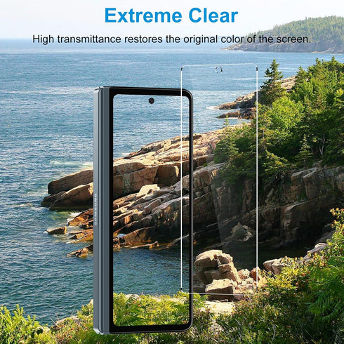 LYWHL [2-Pack for Samsung Galaxy Z Fold 4 Screen Protector, HD Clear Tempered Glass Protector Film for Galaxy Z Fold 4 5G 6.2 Inch, Anti Scratch B...