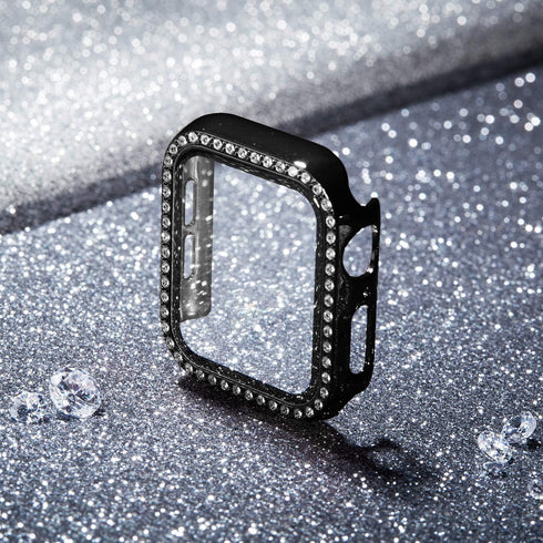 Recoppa Compatible for Apple Watch Case with Screen Protector 45mm Series 7, Bling Crystal Diamond Rhinestone Ultra-Thin Bumper Full Cover Protect...