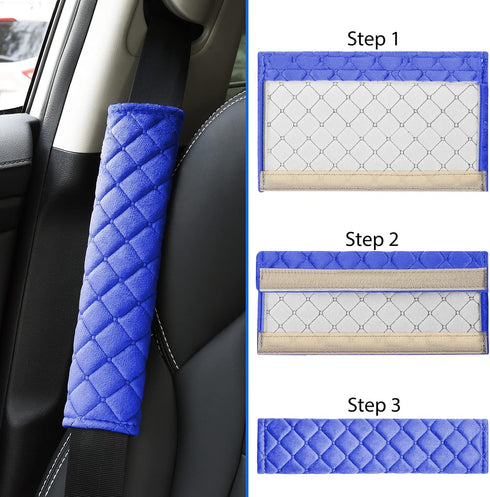 2Pack Car Seat Belt Pads Cover,Seat Belt Shoulder Strap Covers Harness Pad for Car/Bag,Soft Comfort Helps Protect You Neck and Shoulder from The S...