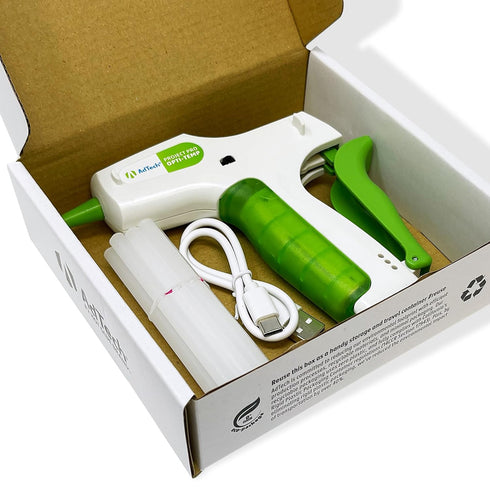 AdTech Project Pro Rechargeable Cordless Hot Glue Gun - Mini Glue Gun includes 10, 4" Artistick Stringless Glue Sticks - Precision Glue Gun with U...