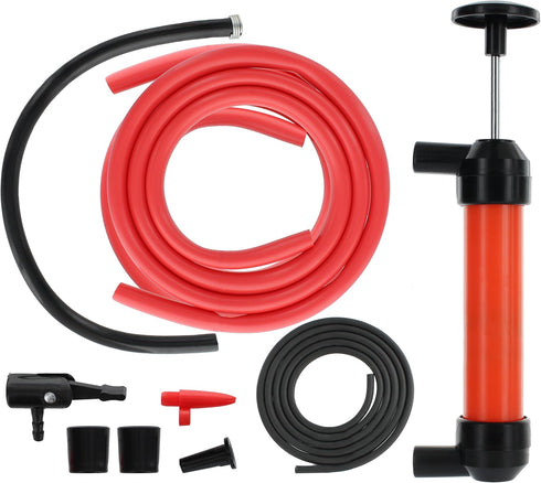 Multi-Purpose Siphon Transfer Pump Kit, with Dipstick Tube | Fluid Fuel Extractor Suction Tool for Oil, Gasoline, Water, Liquids & Air...