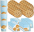 Milk and Cookies Birthday Party Supplies Set Plates Napkins Cups Tableware Kit for 16...