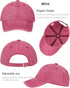 3 Pack Vintage Washed Cotton Adjustable Baseball Caps for Men Women Unstructured Low Profile Dad Hat...