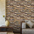 Yancorp 18"x120" Brick Wallpaper Peel and Stick Modern Stone Contact Paper Backsplash Self-Adhesive Wall Paper Kitchen Bedroom Accent Wall Brown B...