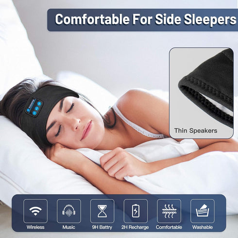 Sleep Headphones Wireless, Bluetooth Sports Headband Headphones with Ultra-Thin HD Stereo Speakers, Unisex, Perfect for Sleeping,Workout,Jogging,Y...