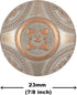 Bezelry 12 Pieces Rosette Pattern Metal Shank Buttons. 23mm (7/8 inch) (Copper White Patina)...