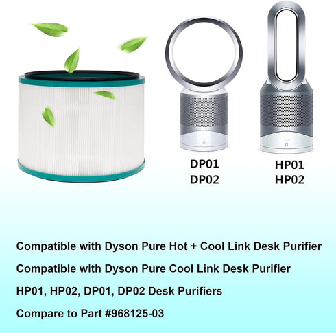 Air Purifier Filter Replacements for Dyson Pure Cool Link DP01 DP02, Pure Hot + Cool Link HP01 HP02 HP03, Part # 968125-03...