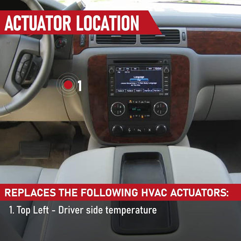 HVAC Air Blend Door Actuator - Replaces 15-73952, 52495593, 89018374, 604-112 - Mode Door Actuator Compatible with Chevy, GMC, Cadillac & Hummer 2...