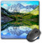 USA, Colorado. Rocky Mountains, Maroon Bells reflect in Maroon Lake. - Mouse Pad, 8 by 8 inches (mp_207843_1)...