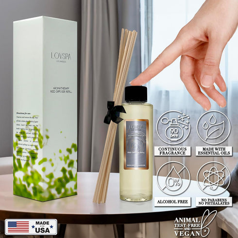 LOVSPA Heavenly Southern Magnolia Reed Diffuser Oil Refill with Replacement Reed Sticks | Jasmine, Rose, Ylang Ylang, Orange Blossom, Tuberose & M...