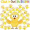 77Pcs Easter Chicks Handprint Bulletin Board Decoration Set, Chick It Out It’s Easter Cutout Chalkboard Wall Decor, Party Border Trim Supply for E...