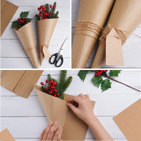 FEPITO 60 Sheets Kraft Paper 8.5 x 11 Inches Brown Paper Letter Size Craft Paper Sheets for Printing Labels DIY Arts and Craft...