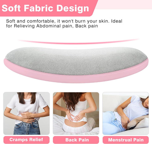 Heating Pads, Period Cramp Massager Portable Cordless Heating Pad with 6 Heat Levels and 6 Massage Modes for Back Pain Relief Menstrual Heating Pa...
