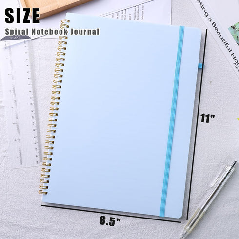Koogel Spiral Notebook Journal, Ruled Notebook 8.5" x 11" Journaling Notebooks Hardcover Spiral Bound Journals with 120 Pages for Women Men Work S...
