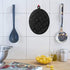 GROBRO7 5Pcs Cotton Quilted Terry Oven Set Kitchen Round Heat Resistant Pot Holder Machine Washable Terry Cloth Potholders Oven Mitts Black Plain ...