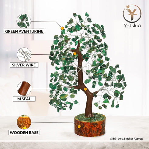 YATSKIA Green Aventurine - Money Trees, Chakra Crystalsm Crystal Trees as Home Decor, Healing Crystals, Tree for Home, Crystal Gifts for Women, He...