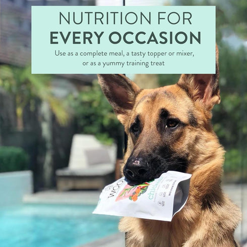 Woof Freeze Dried Dog Food - Chicken Recipe, High Protein, Dog Food Topper & Dog Treats, All Life Stages, 1.76 oz...