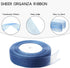 1 inch Sheer Organza Ribbon 50 Yards Royal Blue Chiffon Ribbon for gift wrapping Father's Day Wedding Bouquet crafts...