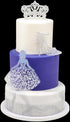 DecoPac Quinceanera Cake Topper, Glitter Cake Topper, Silver Cake Decoration, 3 Piece Set...