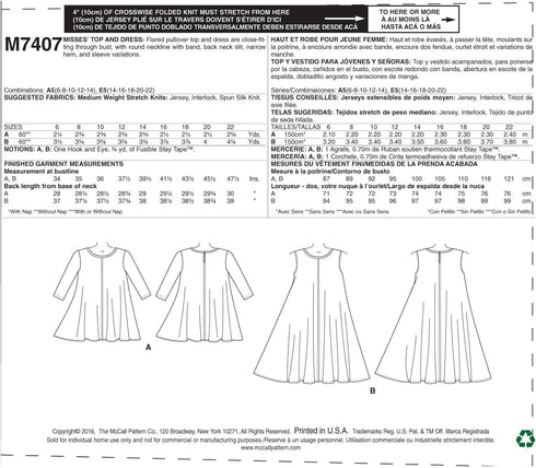 McCall's Patterns Misses' Top and Dress...