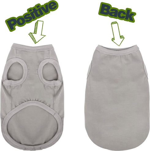 6 Pieces Plain Dog Shirt Sleeveless Puppy Cotton Dog Shirts Breathable Pet Apparel Tank Top Colorful Puppy Sweatshirt Clothes for Small Medium Dog...